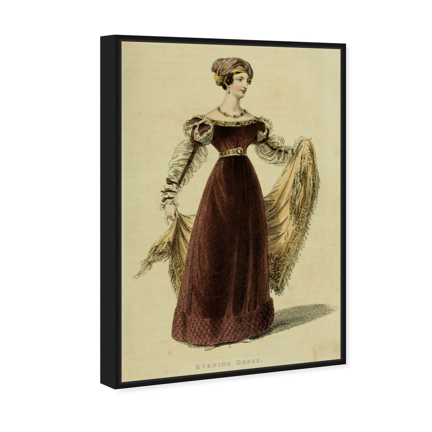 Angled view of Evening Dress V - The Art Cabinet featuring classic and figurative and realism art.