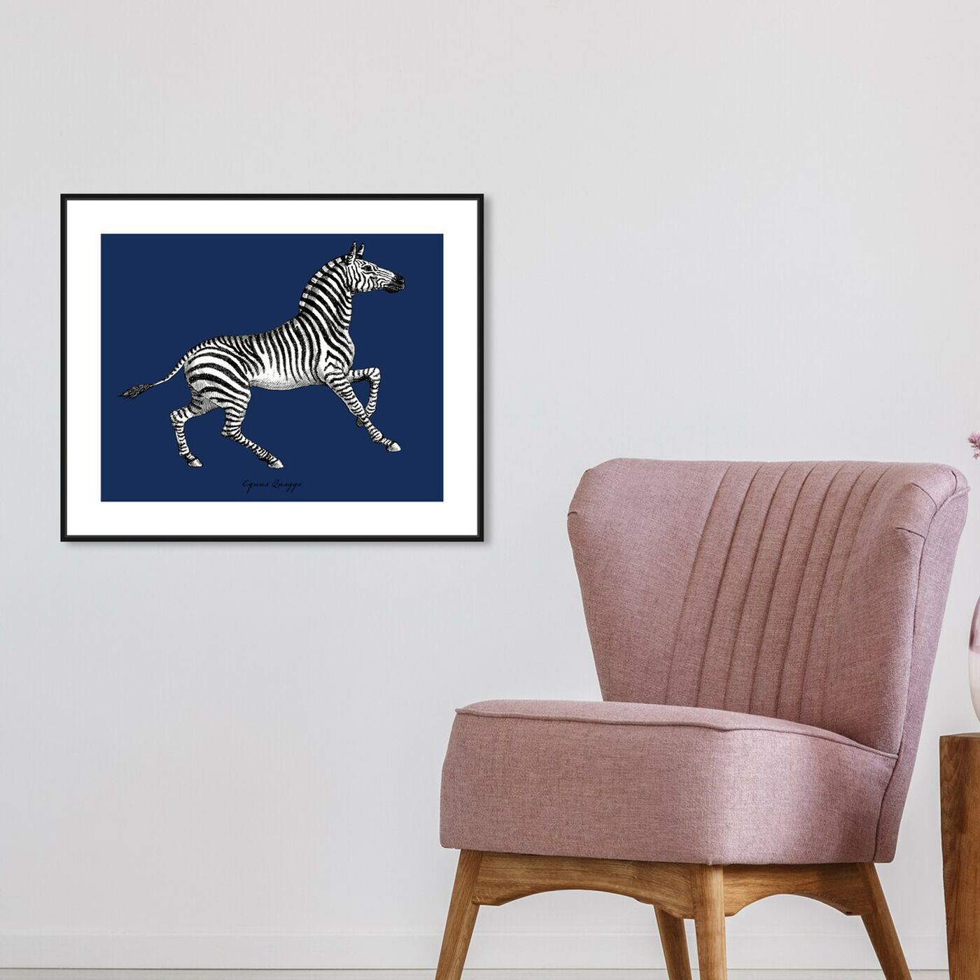 Hanging view of Equus Quagga II featuring animals and zoo and wild animals art.