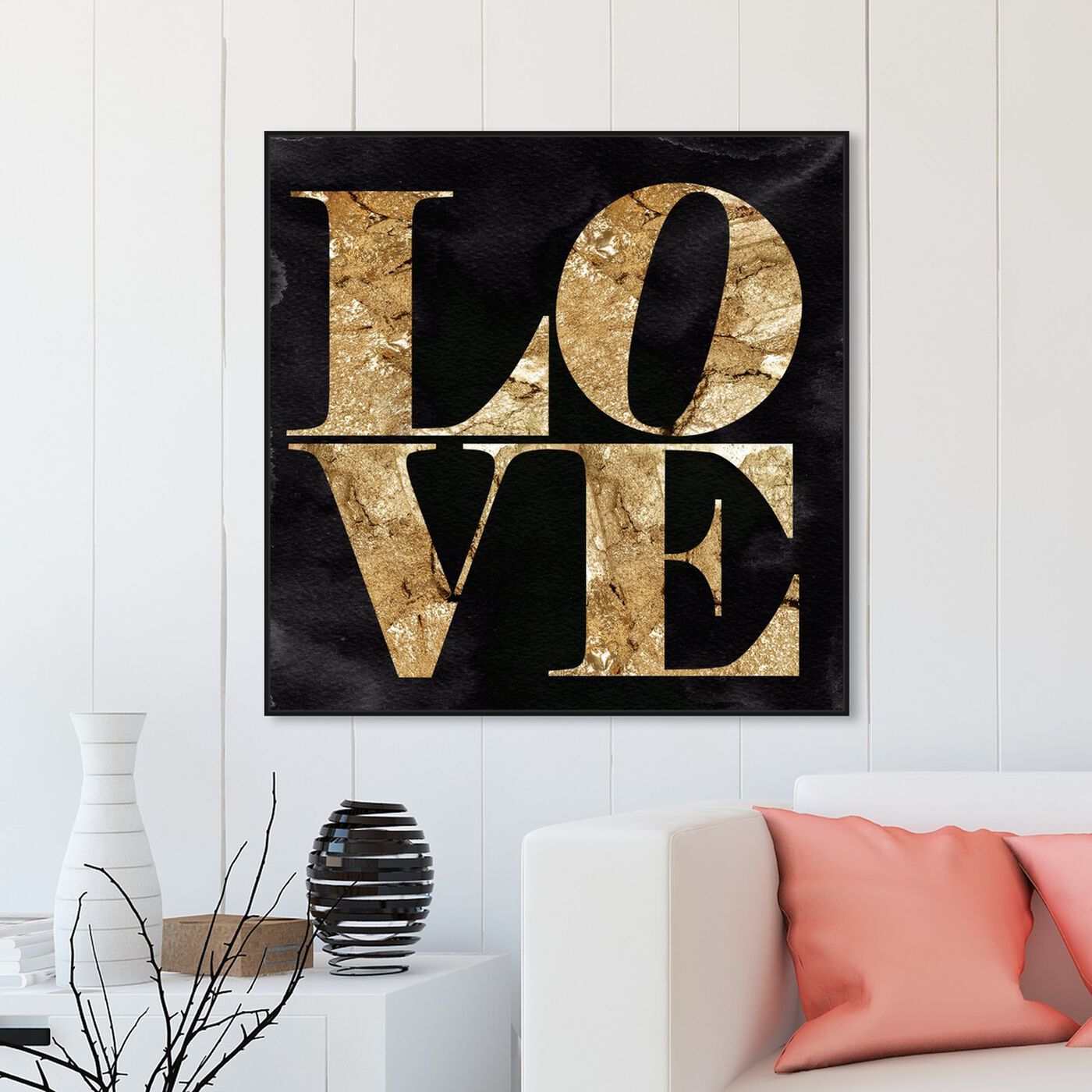 Hanging view of Solid Gold Stone featuring typography and quotes and love quotes and sayings art.