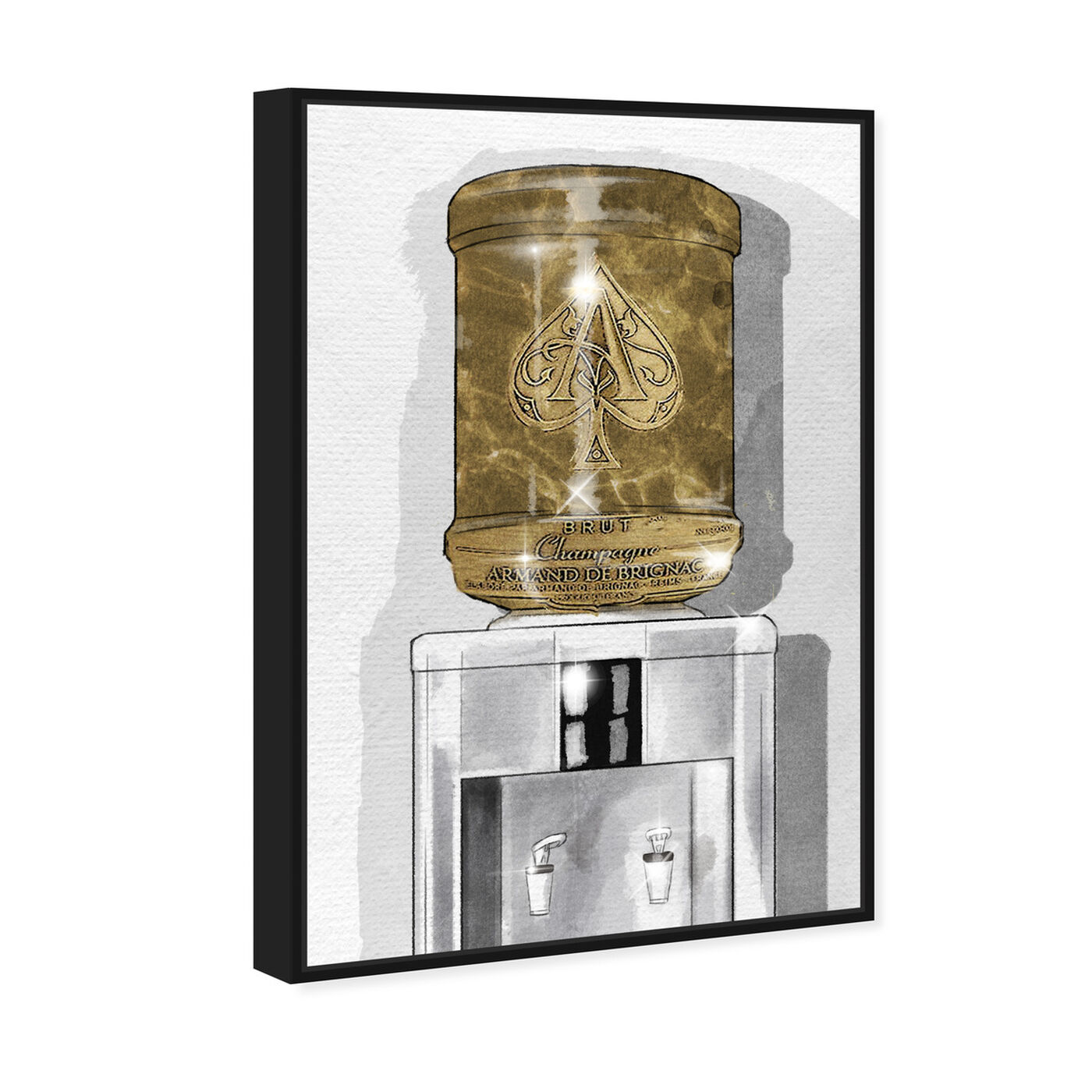 Angled view of Spades Champagne Watercooler featuring fashion and glam and lifestyle art.