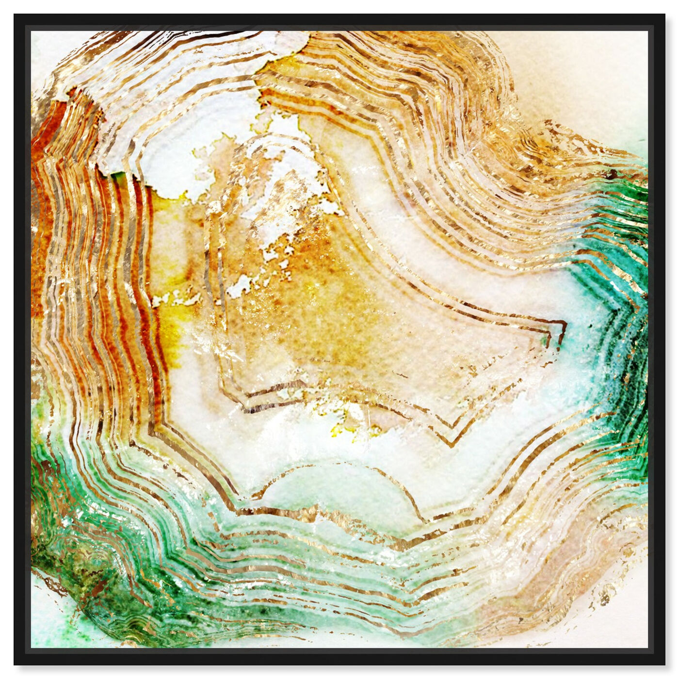 Front view of Butter Agate - Signature Collection featuring abstract and crystals art.