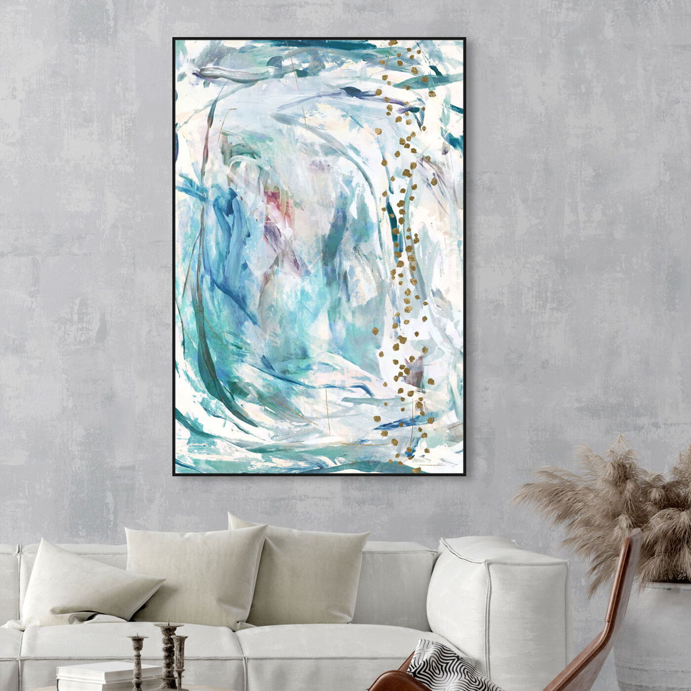 Hanging view of Sunrise of our Love featuring abstract and paint art.