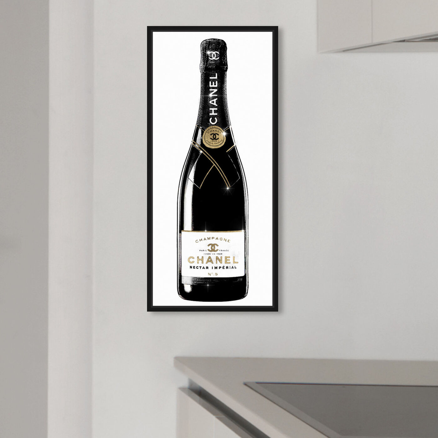 Hanging view of One of A Kind Champagne Tall featuring drinks and spirits and champagne art.