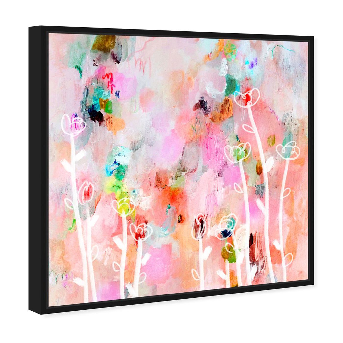Angled view of Aurora Flowers featuring abstract and flowers art.