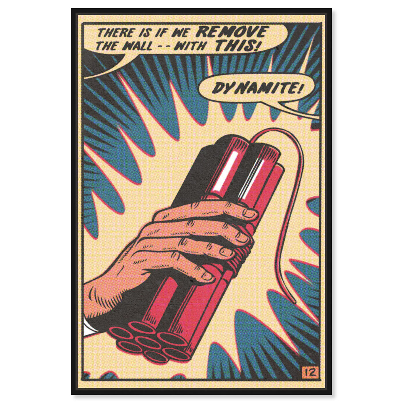 Front view of Dynamite featuring advertising and comics art.