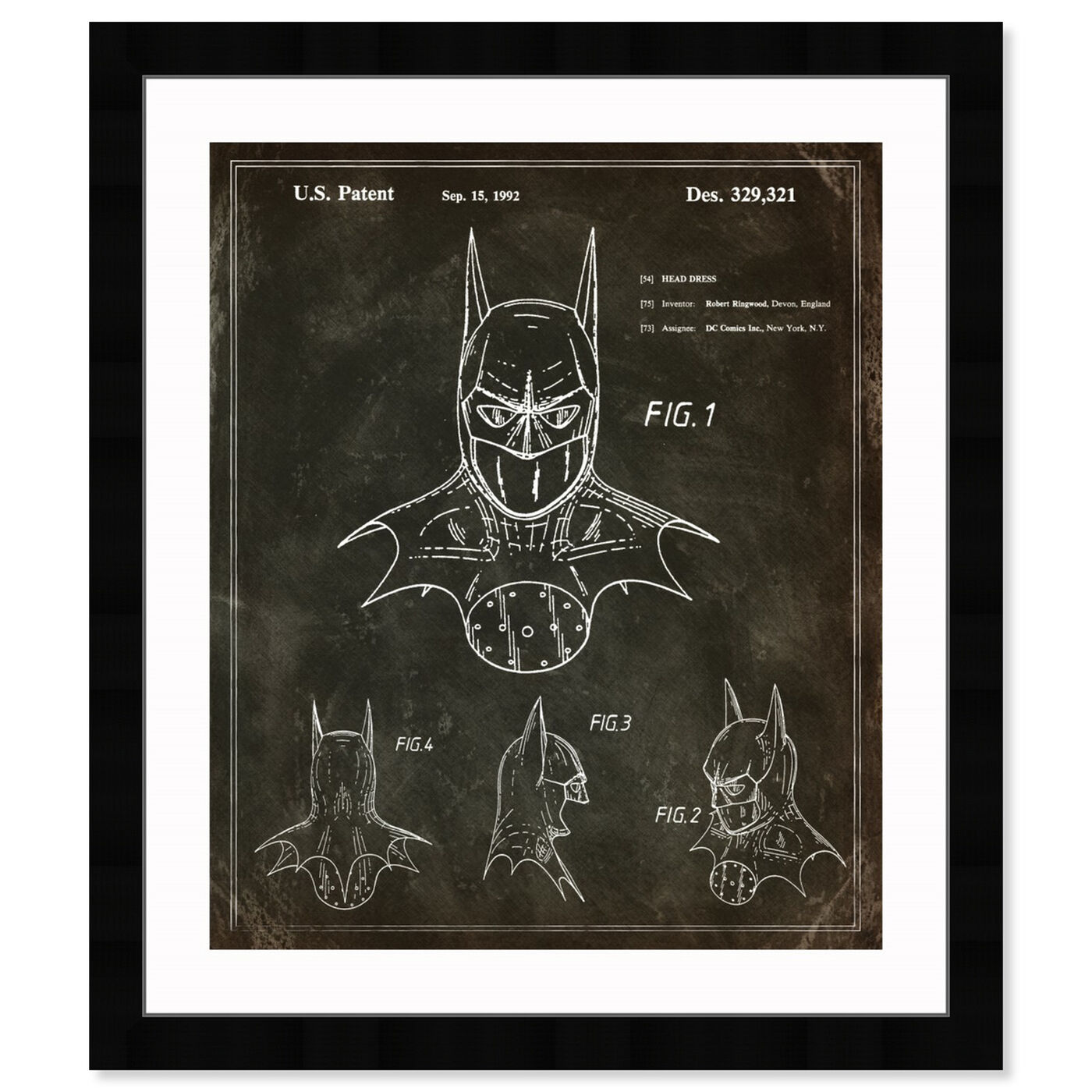 Front view of Batman, 1992 II featuring symbols and objects and toys art.