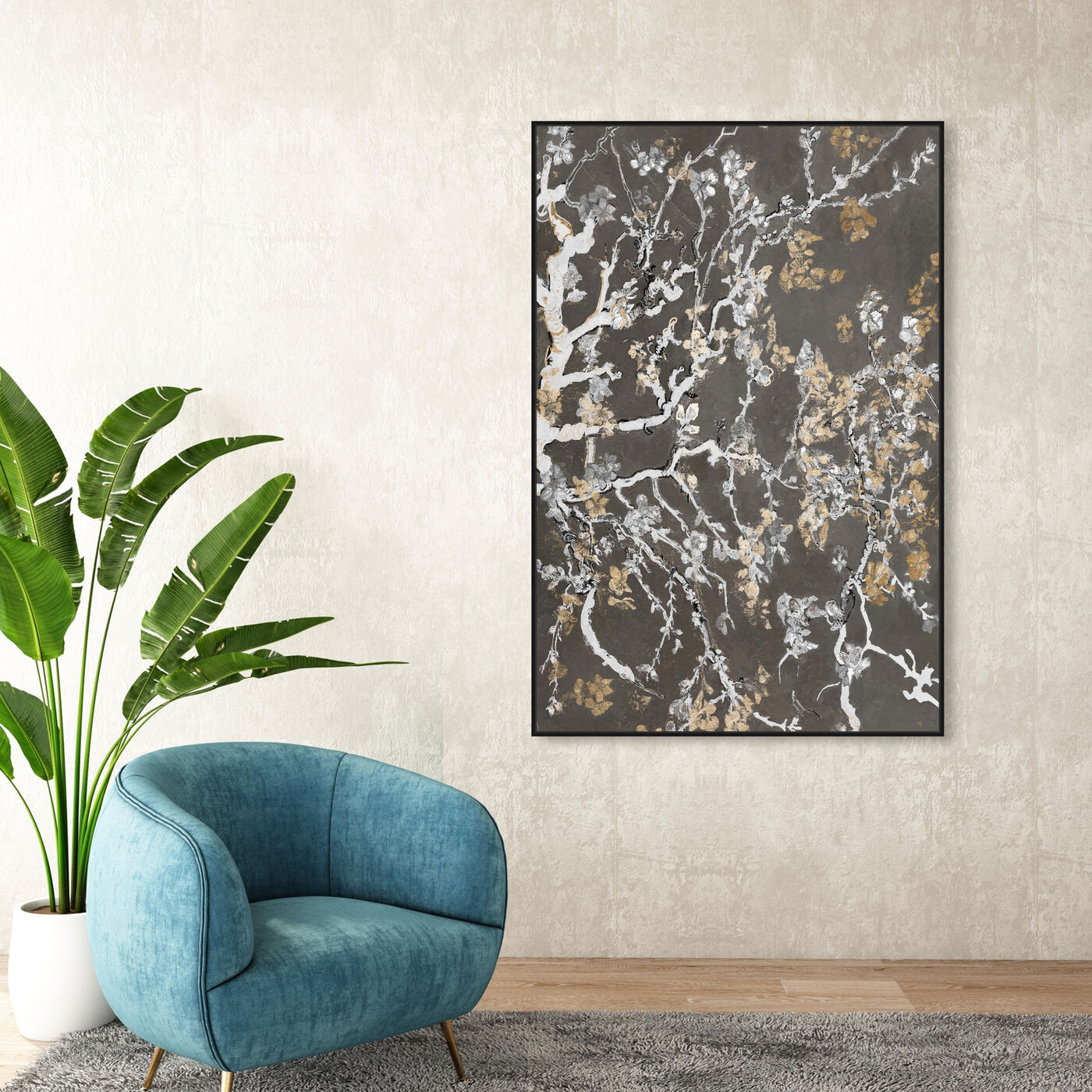 Hanging view of Van Gogh Charcoal Blossoms Inspiration featuring classic and figurative and classical figures art.