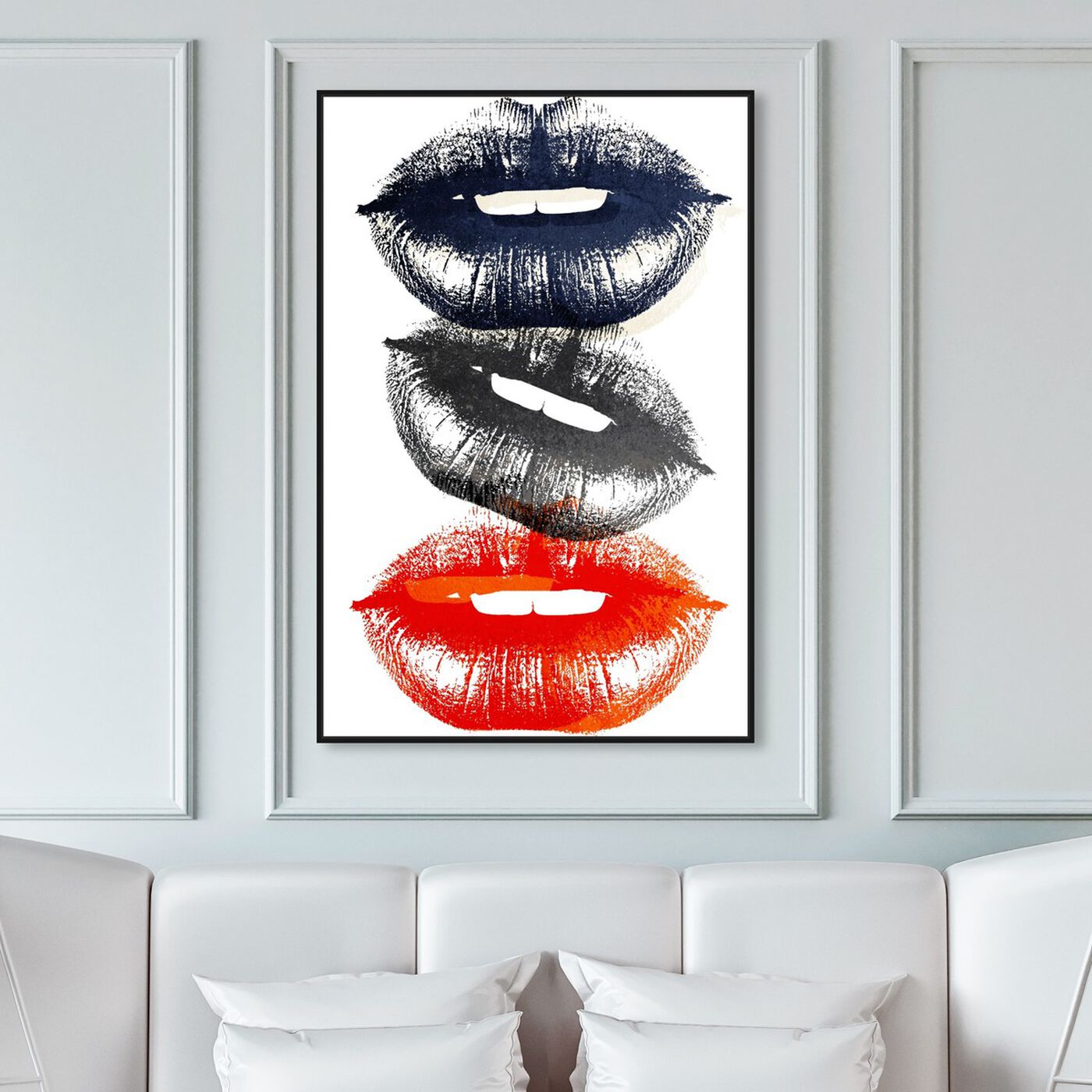 Hanging view of America's Lips featuring fashion and glam and lips art.