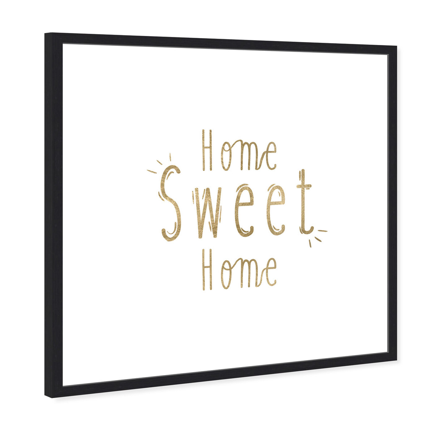 Angled view of Home Sweet Home featuring typography and quotes and family quotes and sayings art.