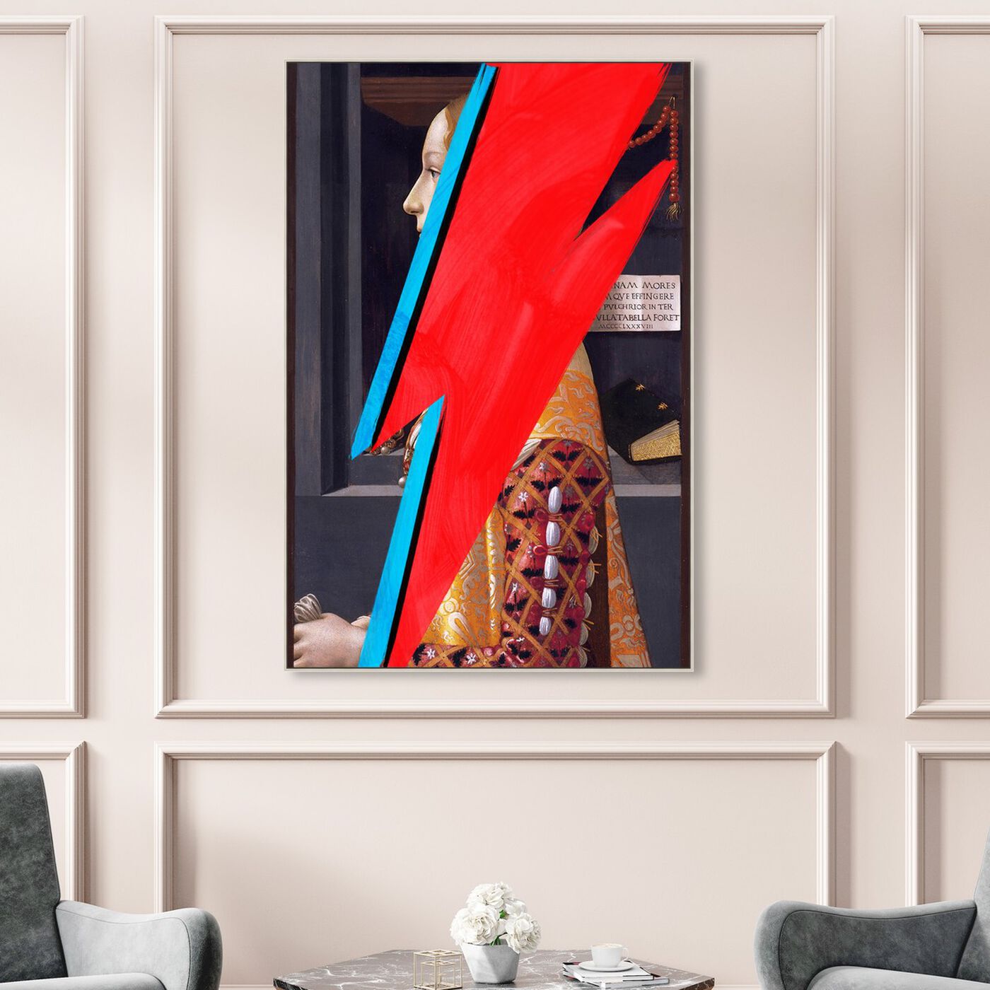 Hanging view of Ziggy featuring classic and figurative and classical figures art.