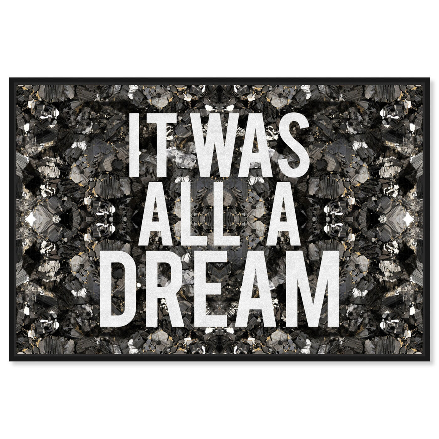 Front view of All A Dream Glitter featuring typography and quotes and motivational quotes and sayings art.