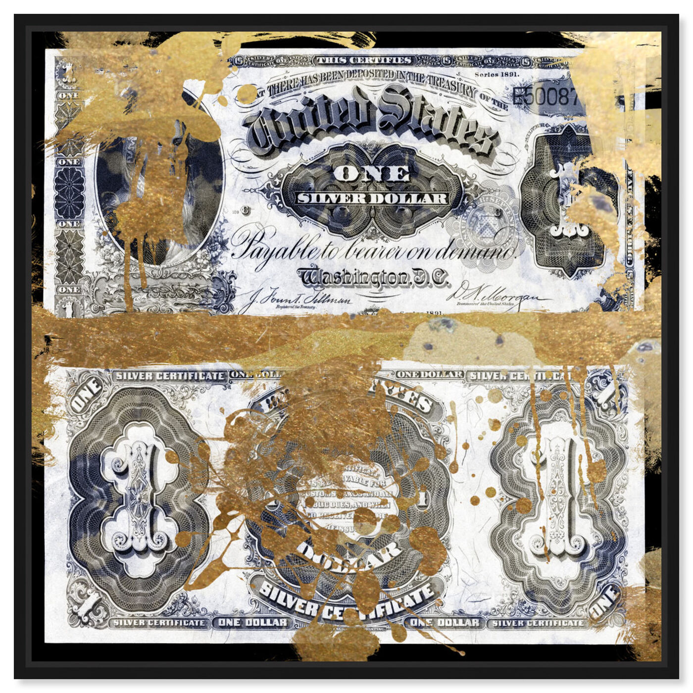 Front view of Silver Dollar featuring success and entrepreneurial and money art.