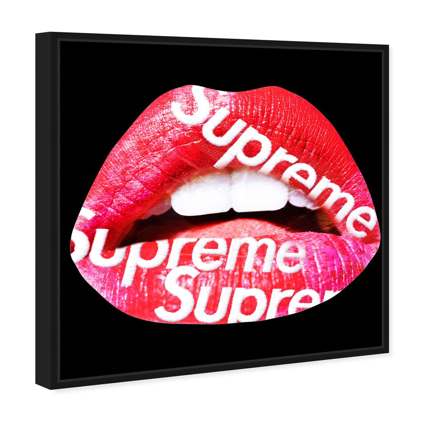 Angled view of Sup for Breakfast featuring fashion and glam and lips art.