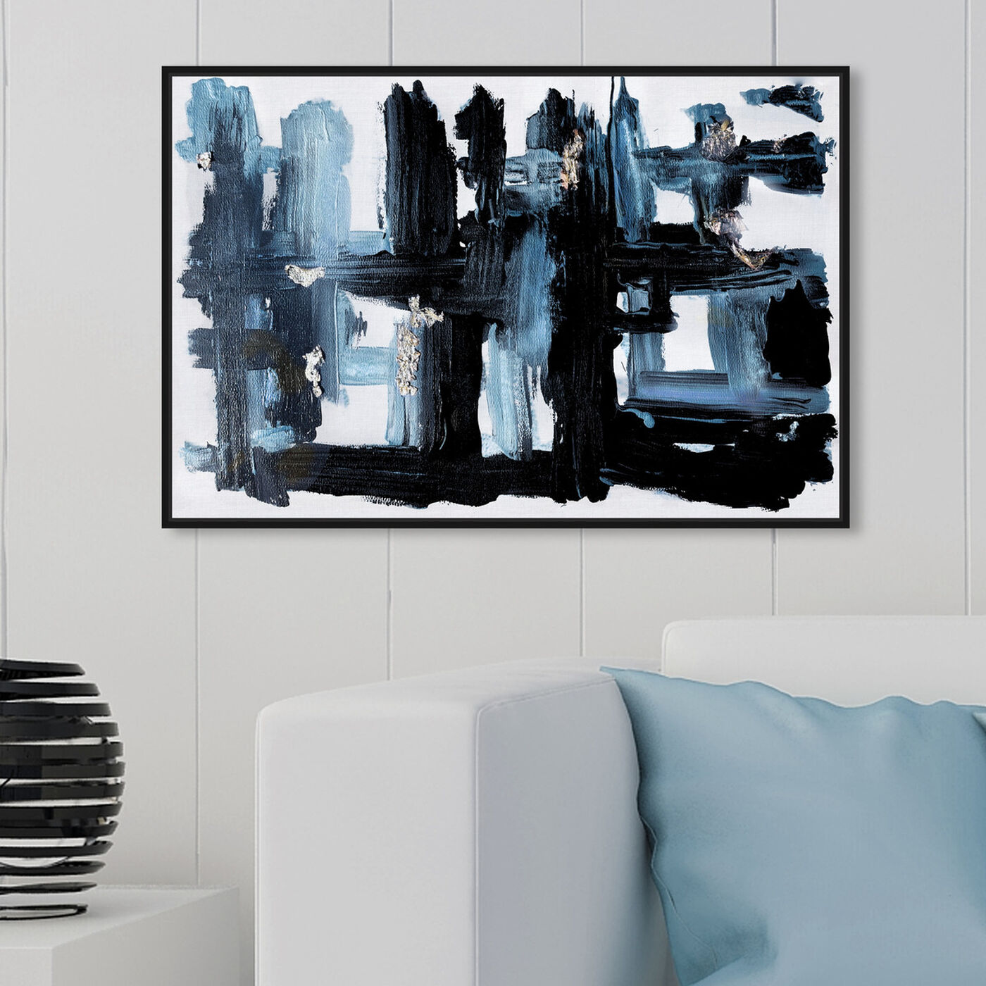 Hanging view of Limnprint™ featuring abstract and paint art.