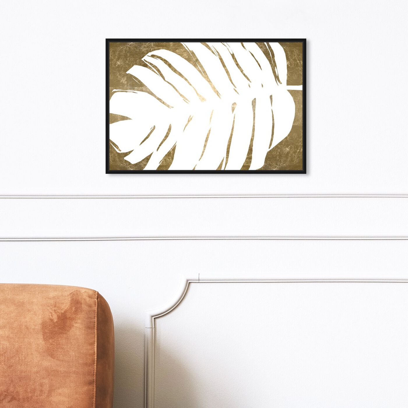 Hanging view of Tropical Leaves IV featuring floral and botanical and botanicals art.