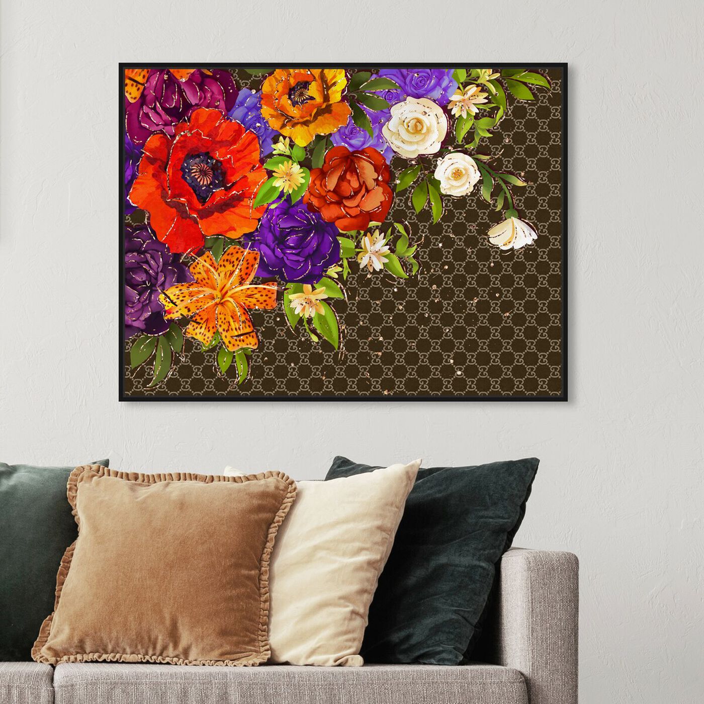 Hanging view of Firenze Fashion Floral featuring floral and botanical and florals art.