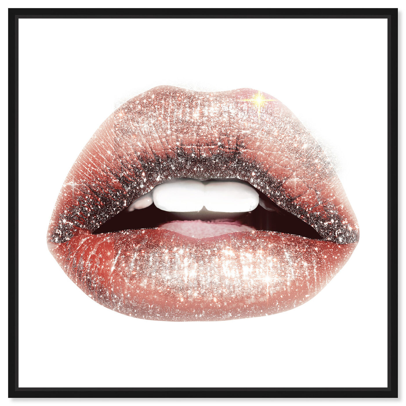 Front view of Lips and Rhinestones III featuring fashion and glam and lips art.