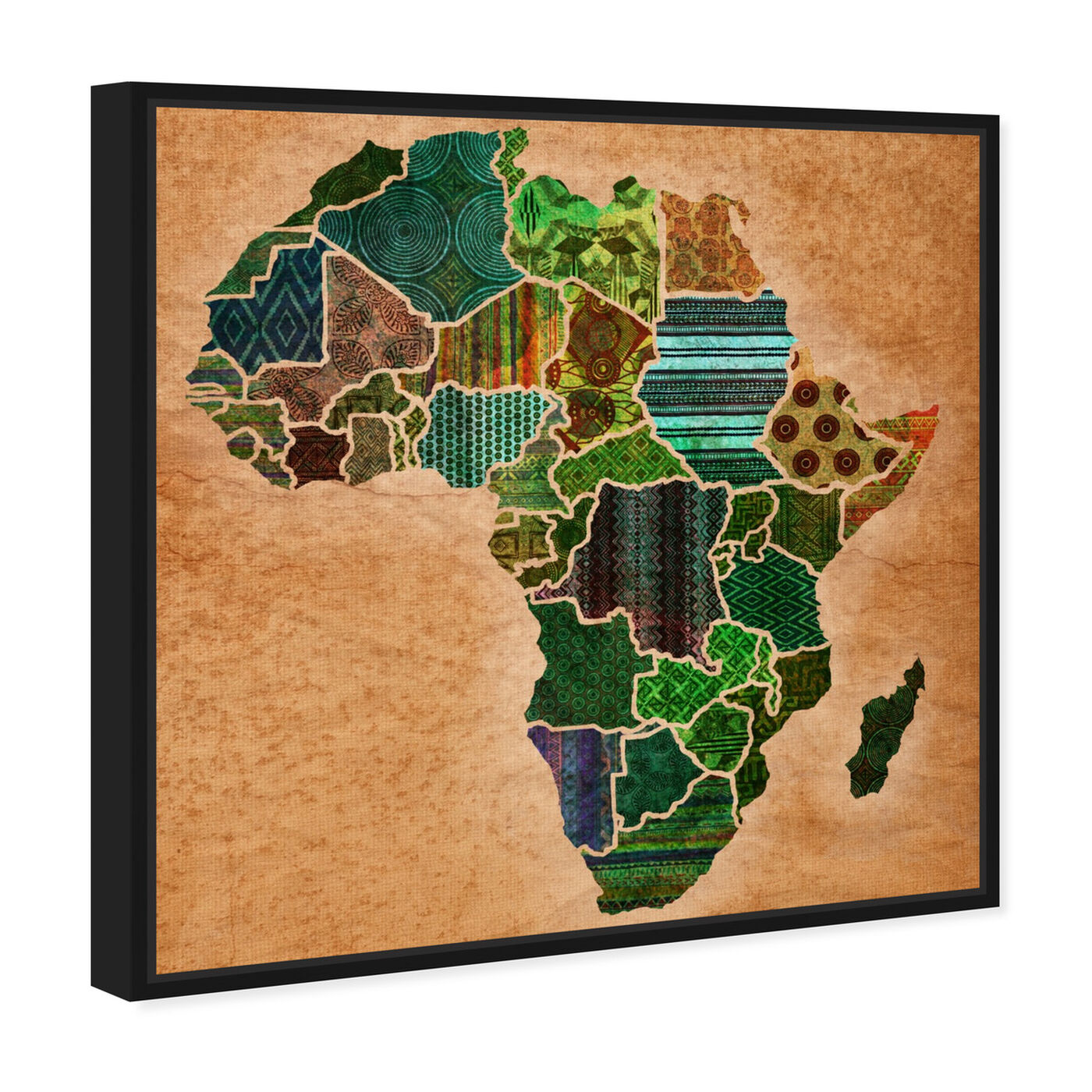 Angled view of Mother Africa featuring world and countries and african cultures art.