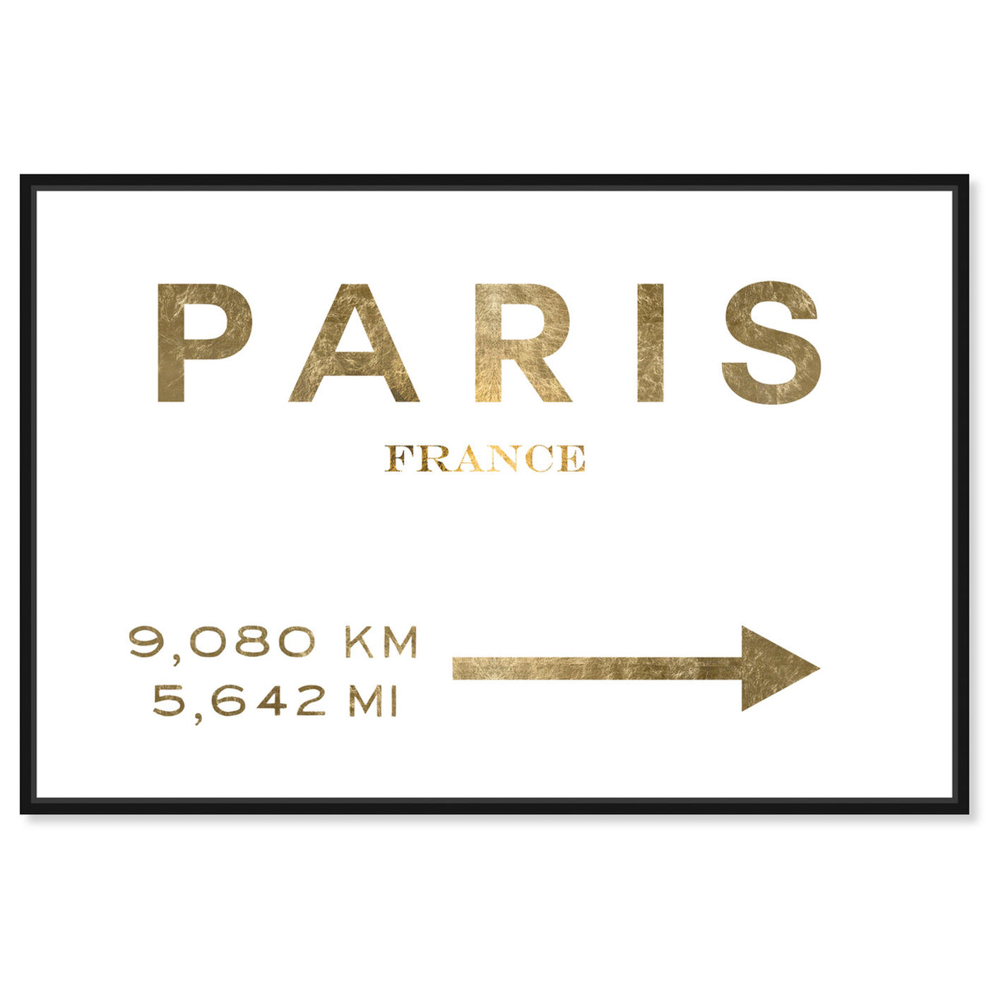 Front view of Paris Road Sign featuring fashion and glam and road signs art.