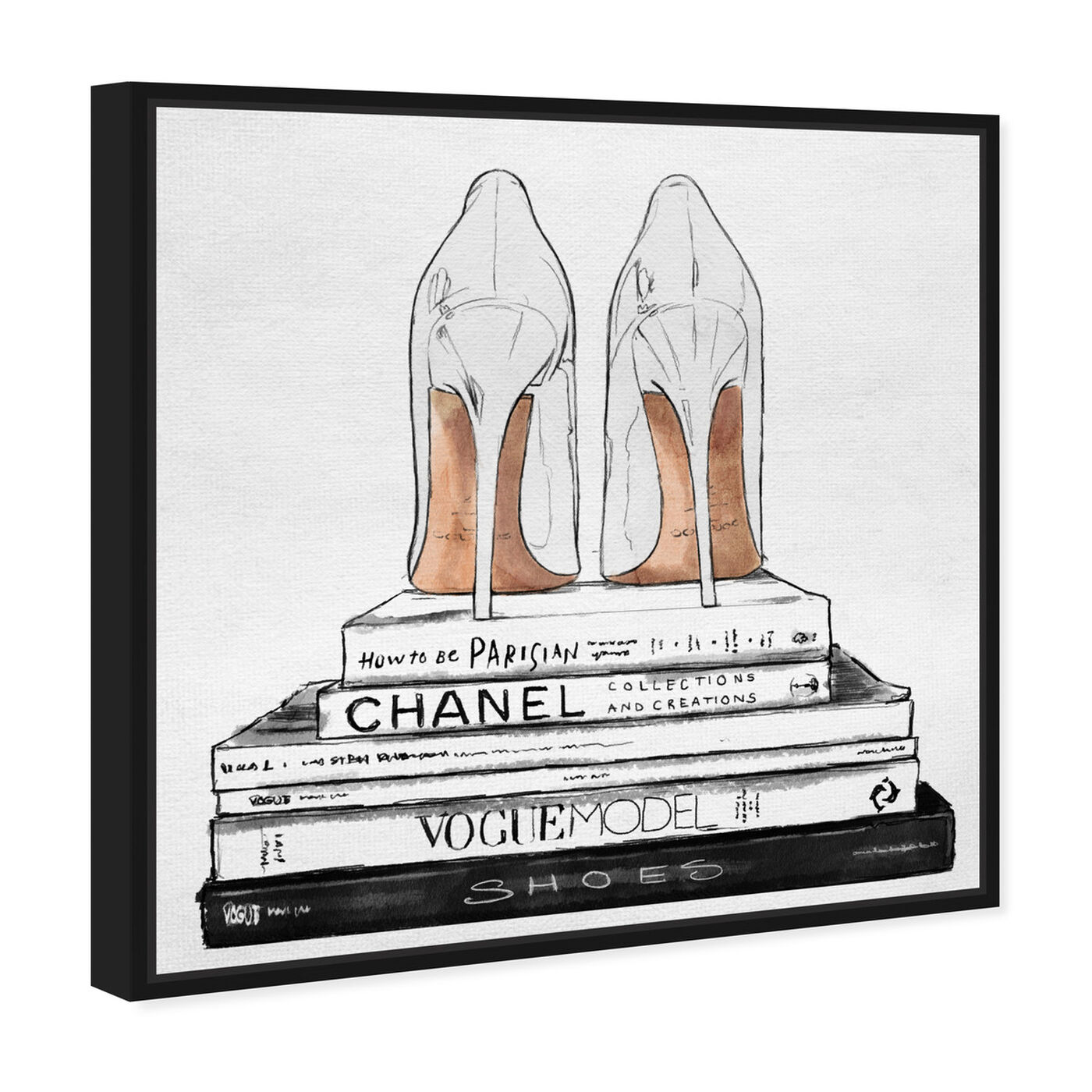 Angled view of Sandalone Shoes I featuring fashion and glam and shoes art.
