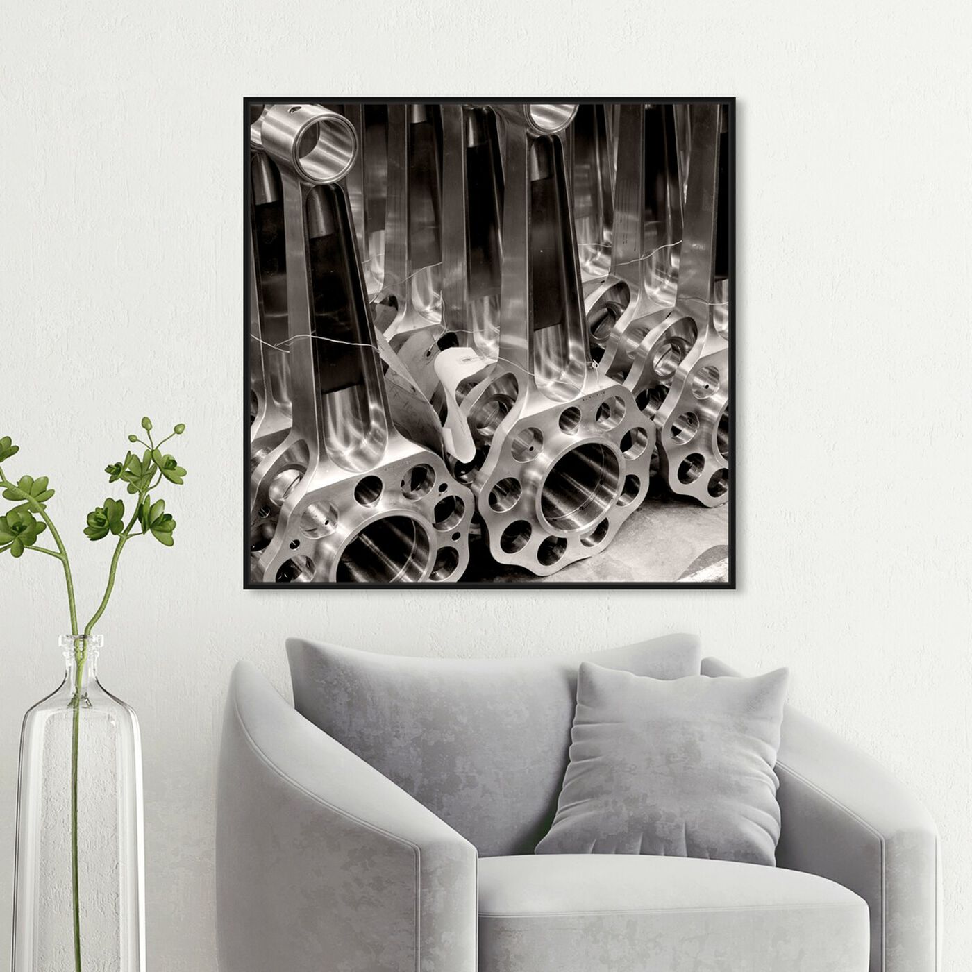 Hanging view of Airplane Parts 1 featuring transportation and airplanes art.