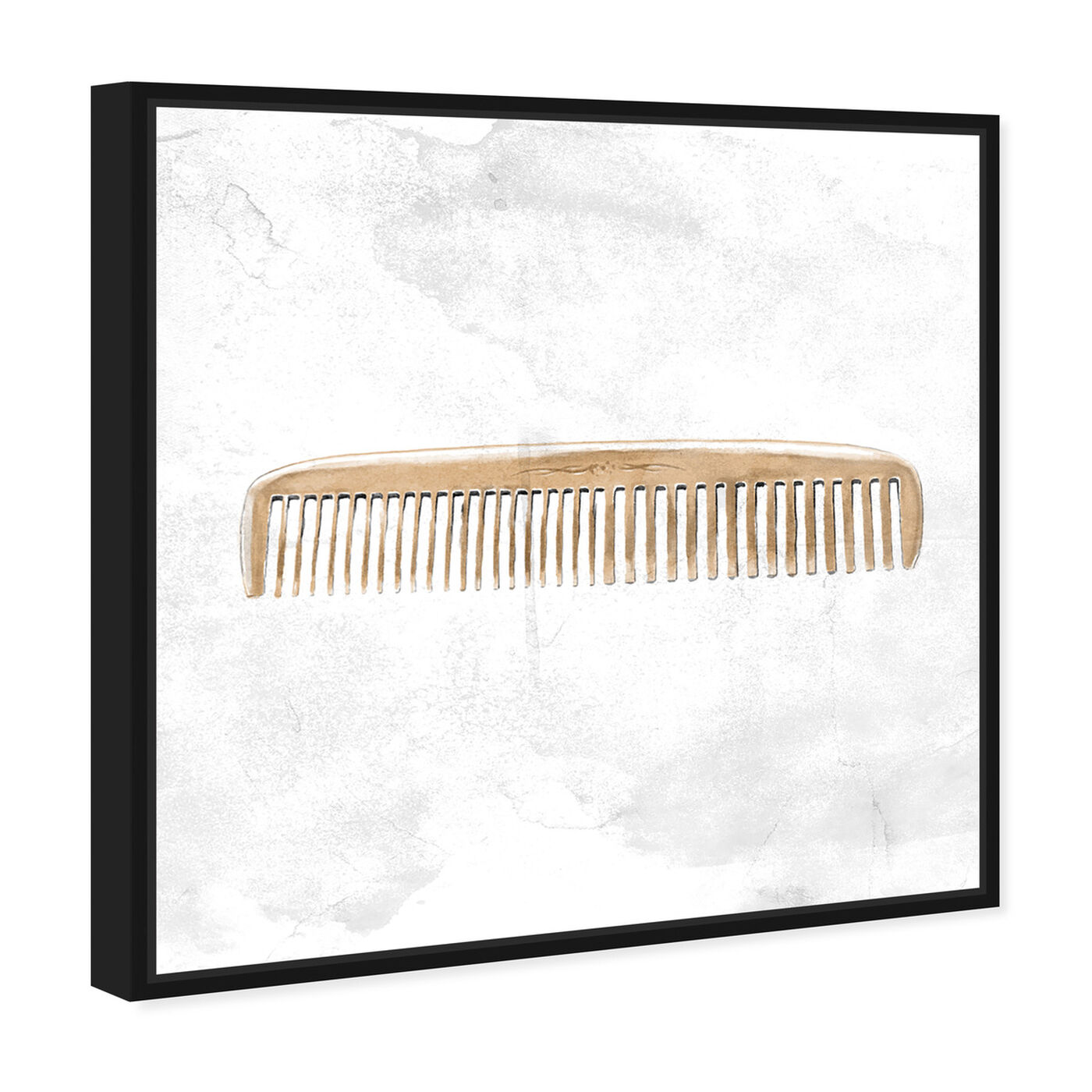 Angled view of Vintage Comb featuring bath and laundry and barber art.