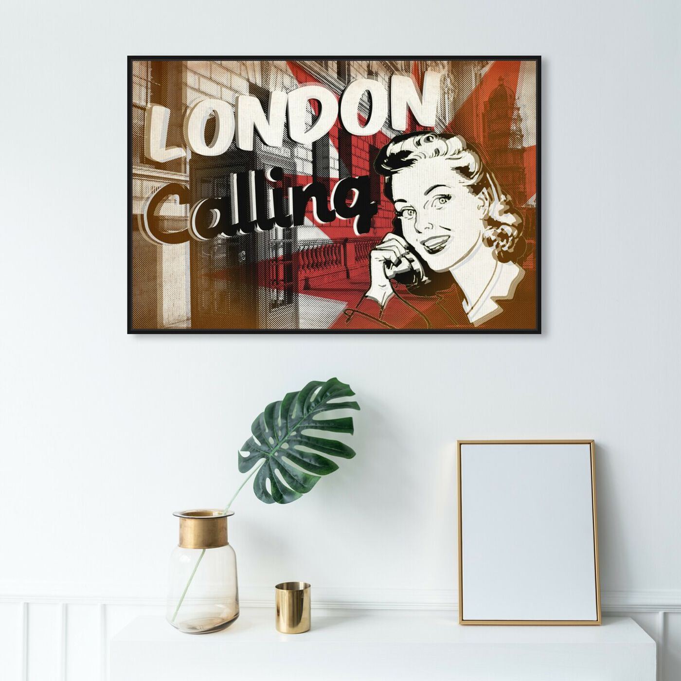 Hanging view of London Calling featuring advertising and posters art.