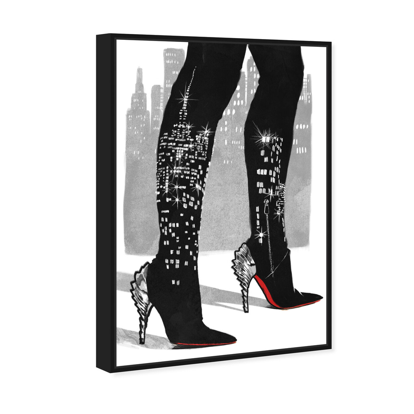 Angled view of City Lights featuring fashion and glam and shoes art.