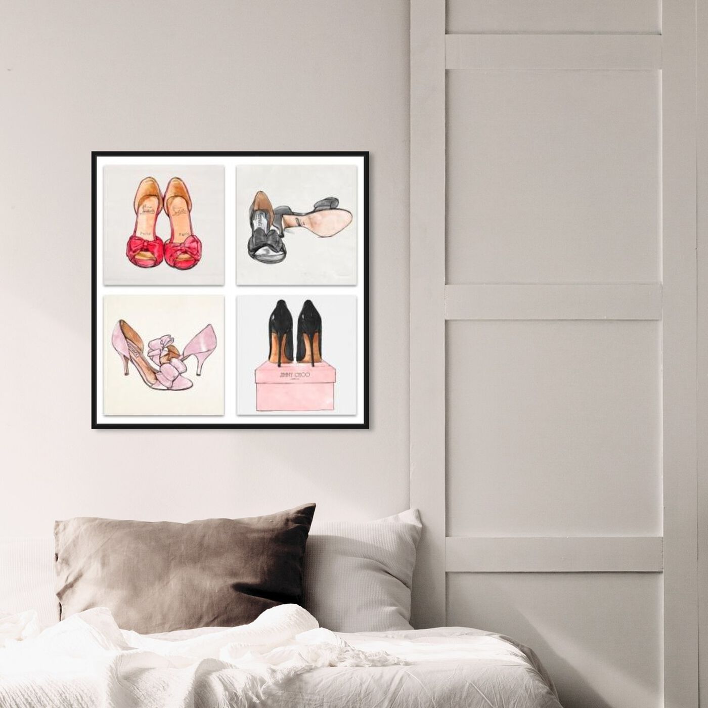 Hanging view of My Shoes - Set of 4 featuring fashion and glam and shoes art.