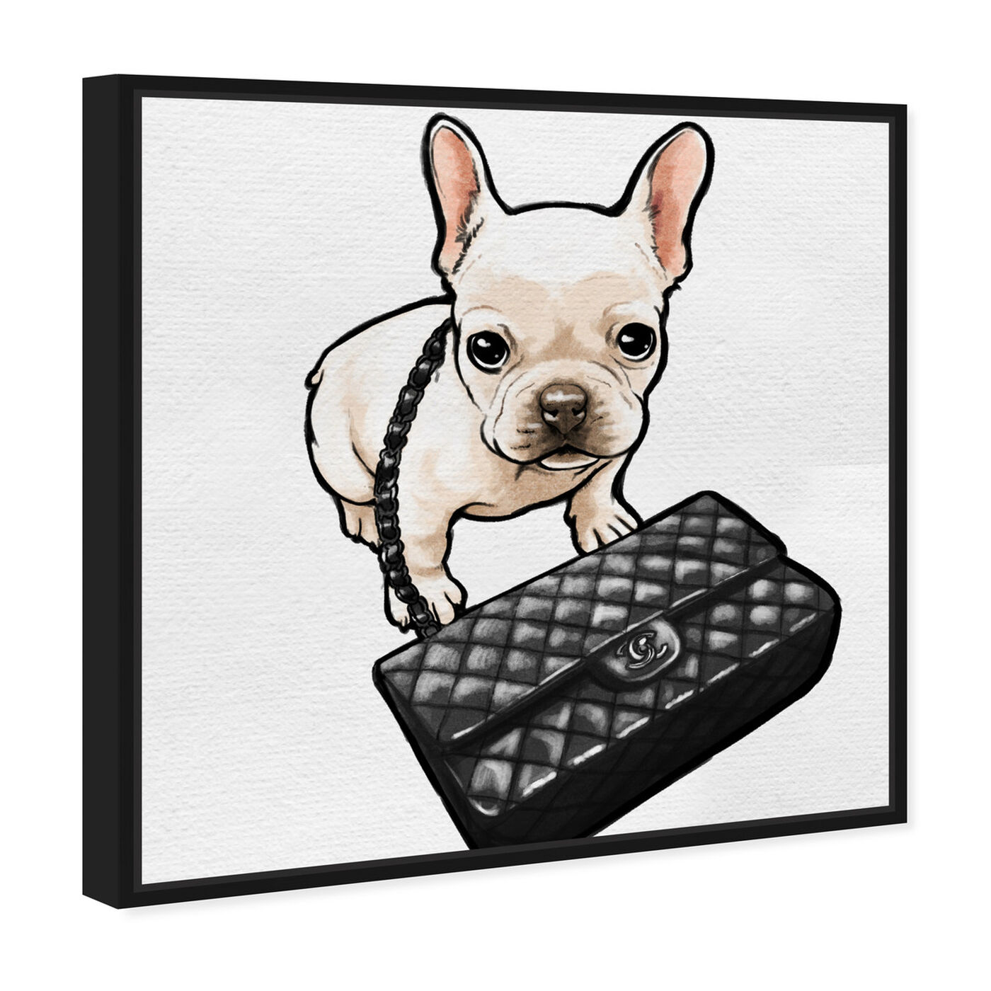 Angled view of Classy Frenchie featuring animals and dogs and puppies art.