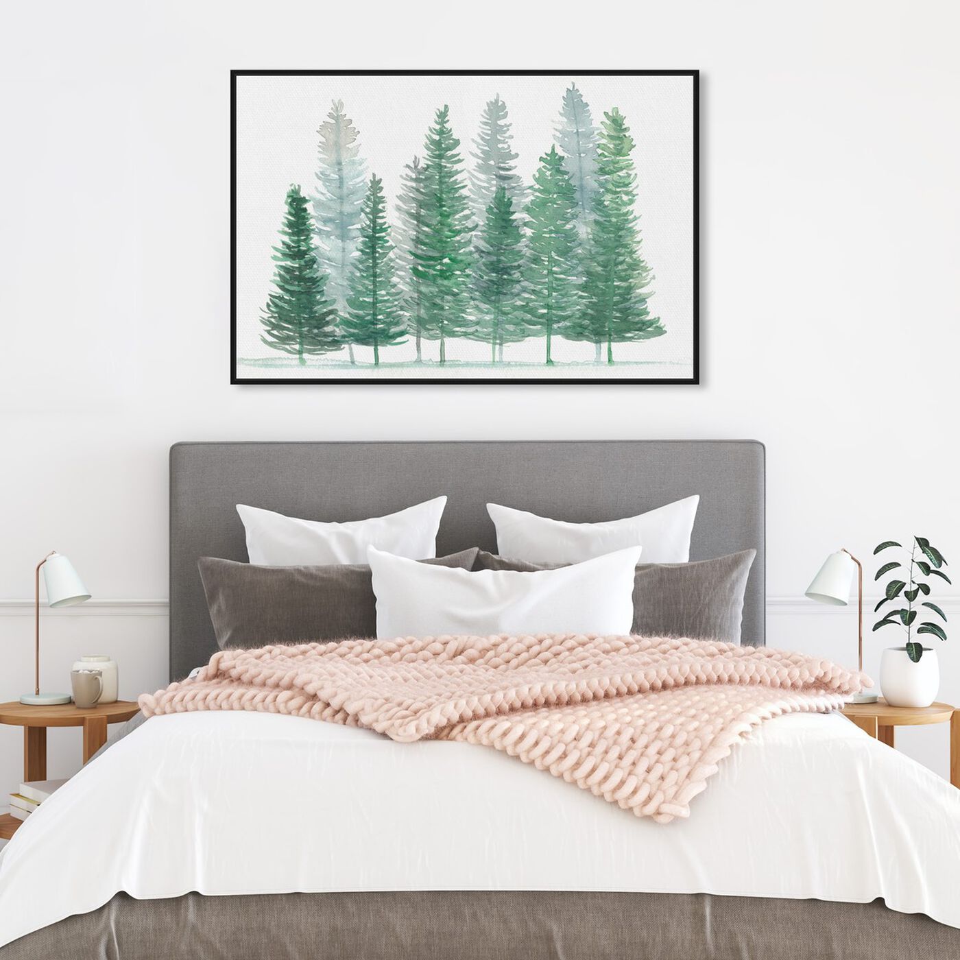 Hanging view of Forest Pine featuring nature and landscape and forest landscapes art.