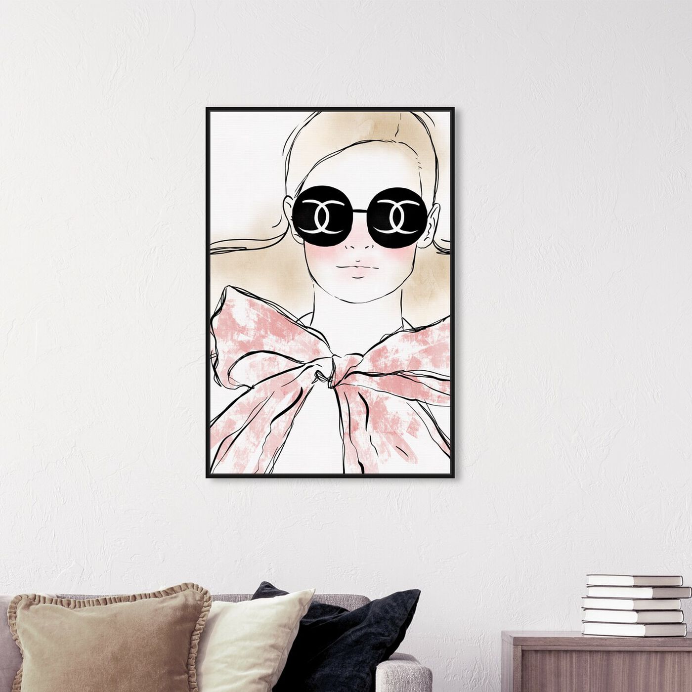 Hanging view of Runway Look featuring fashion and glam and portraits art.