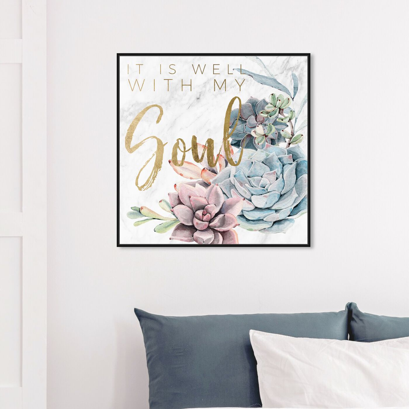 Hanging view of Well With My Soul featuring typography and quotes and inspirational quotes and sayings art.