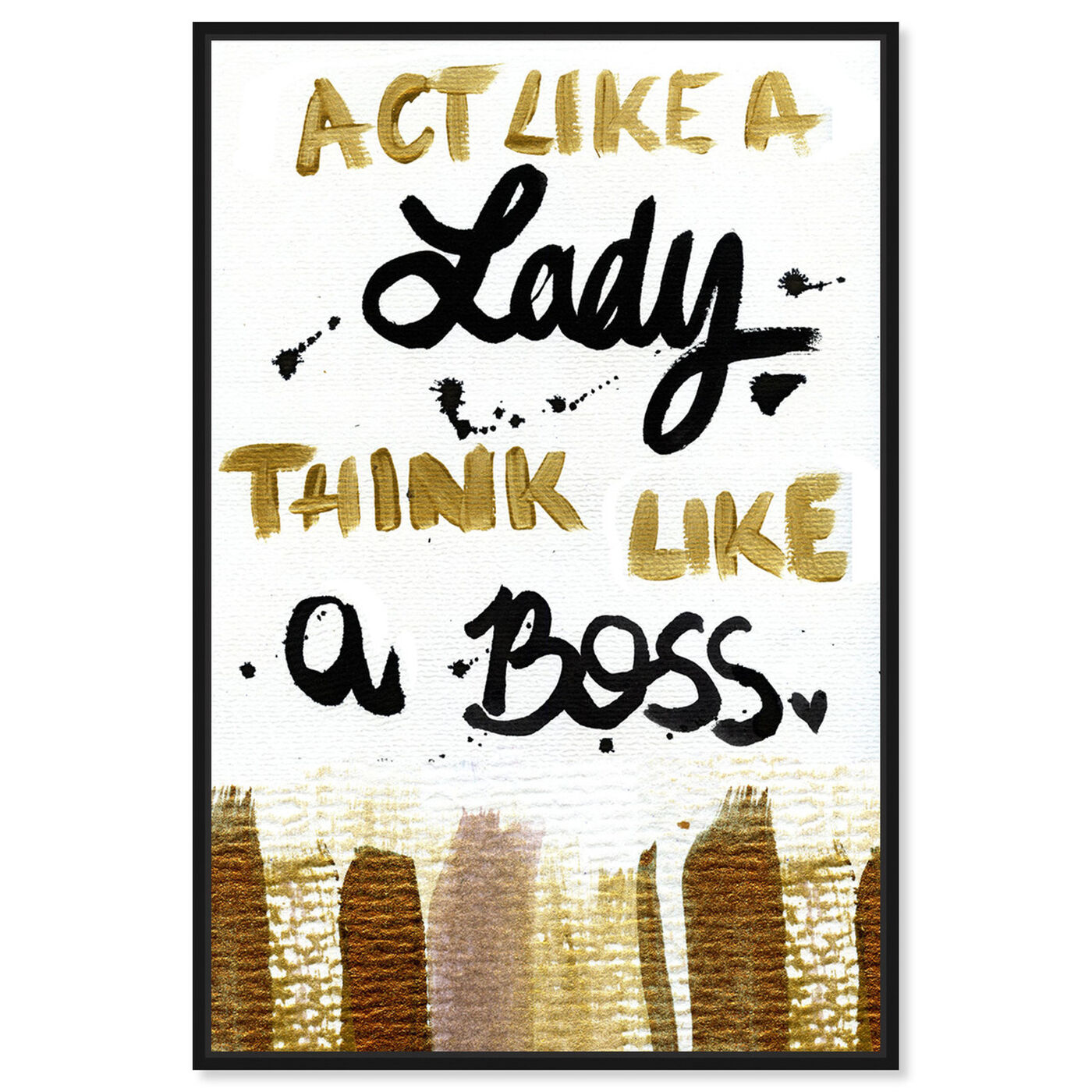 Front view of Boss Lady  featuring typography and quotes and empowered women quotes and sayings art.