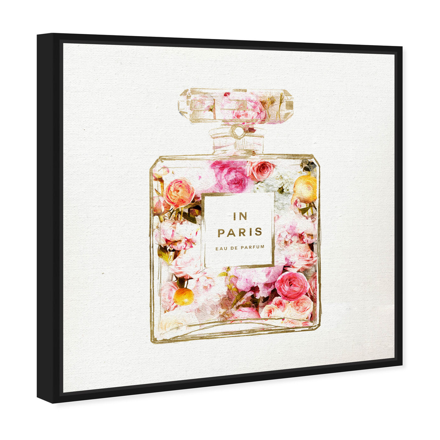 Angled view of Paris Floral Perfume featuring fashion and glam and perfumes art.