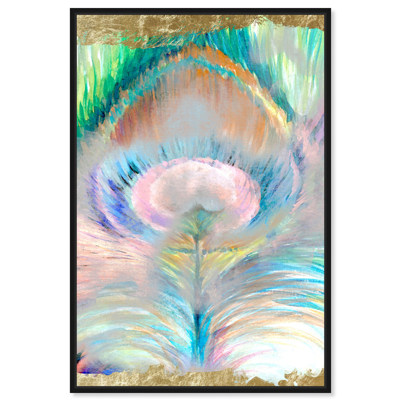 Front view of Dream of Feather featuring abstract and paint art.
