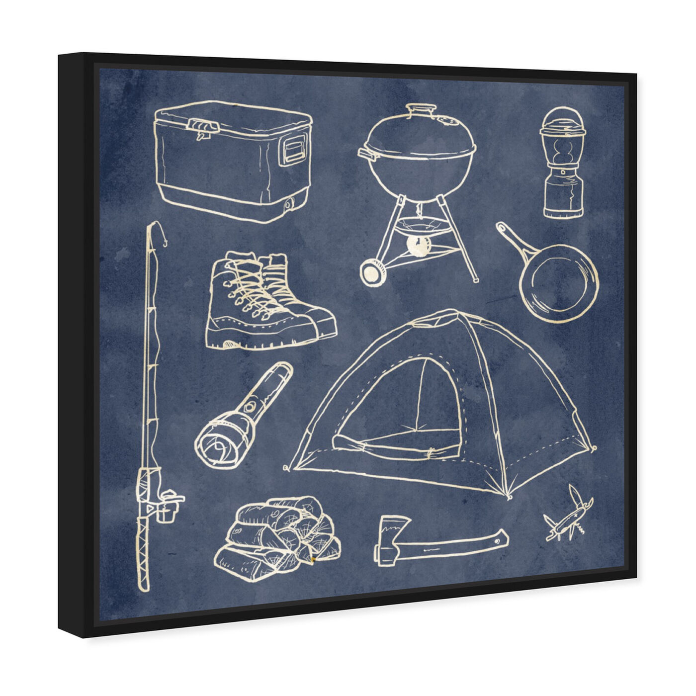 Angled view of Camping Basics featuring entertainment and hobbies and camping art.