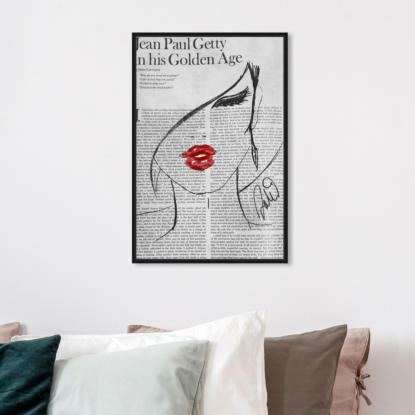 Hanging view of Fashionista Lunaire featuring fashion and glam and portraits art.
