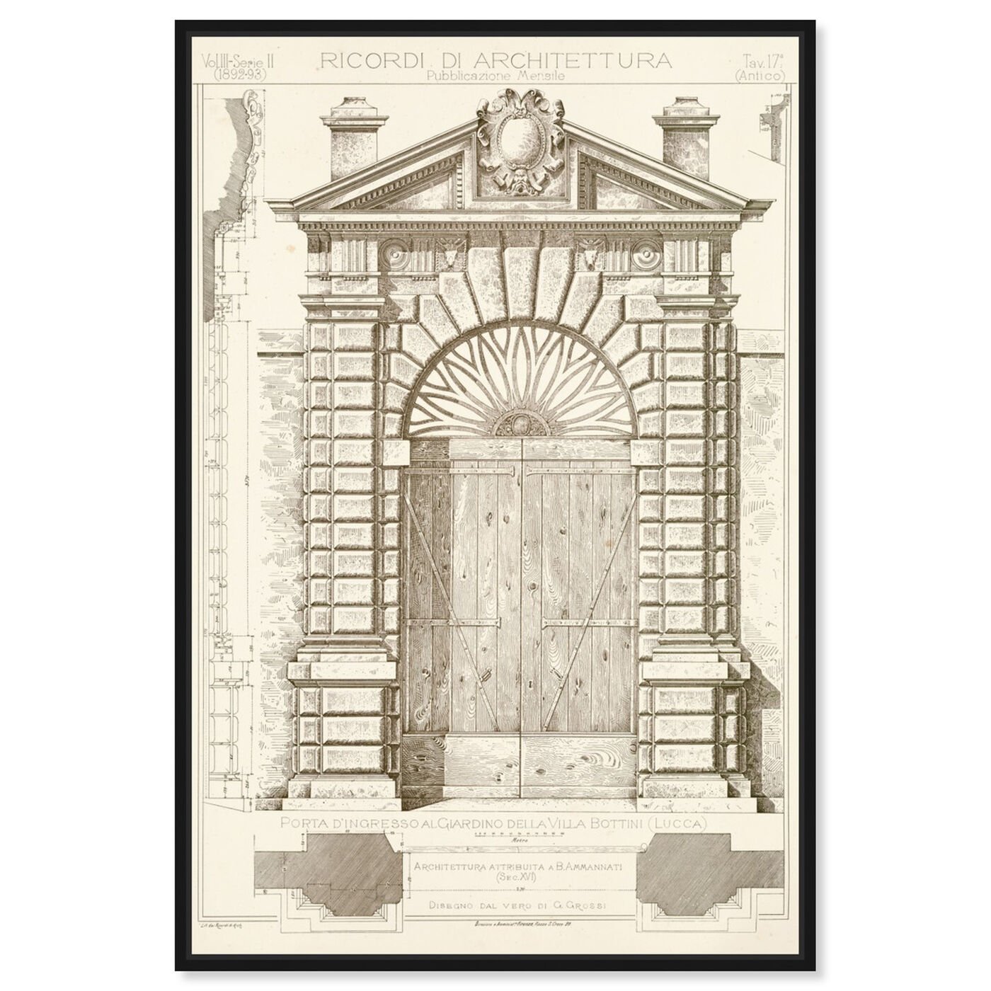Front view of Porta D'Ingresso - The Art Cabinet featuring architecture and buildings and structures art.