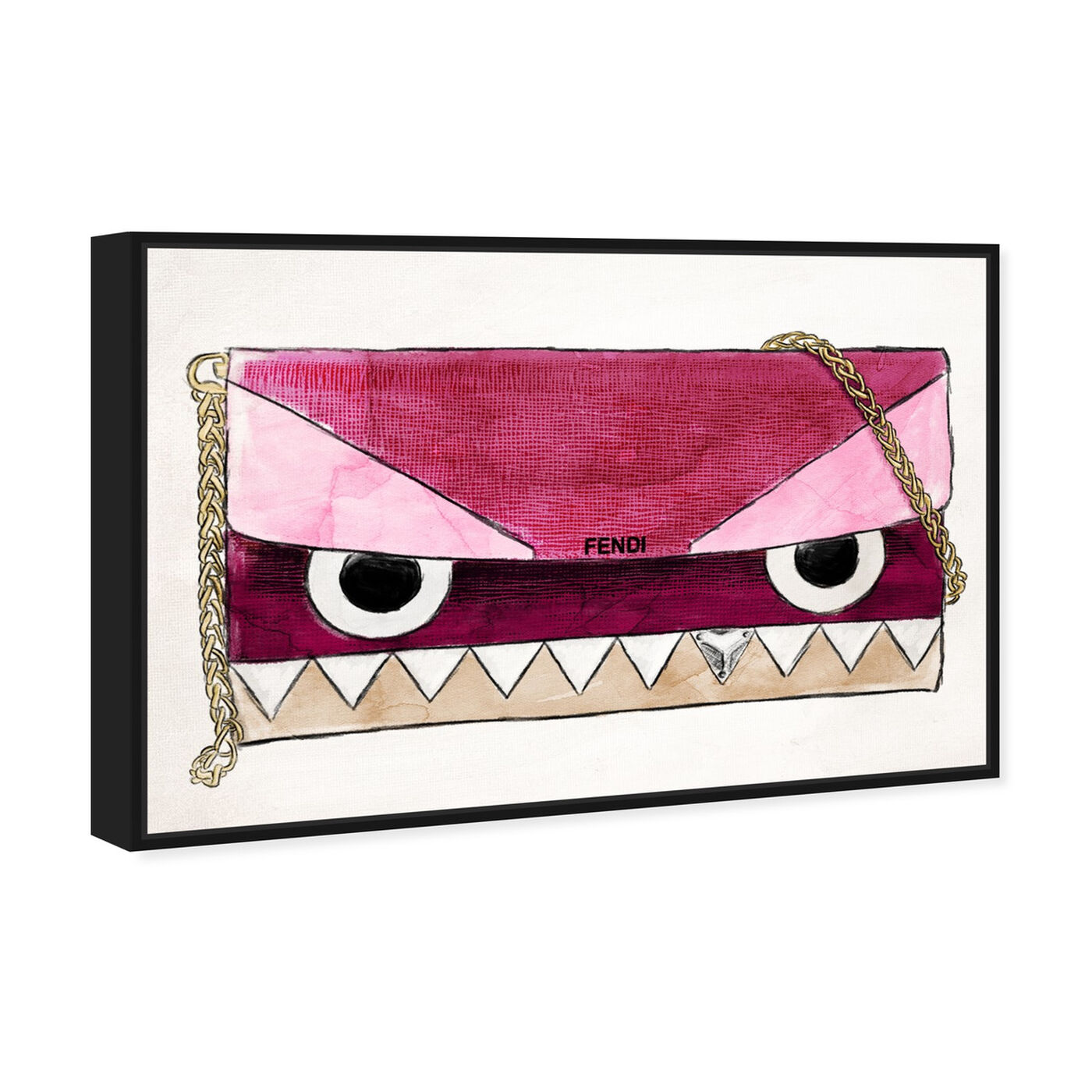 Angled view of A Monster Ate My Bag featuring fashion and glam and handbags art.