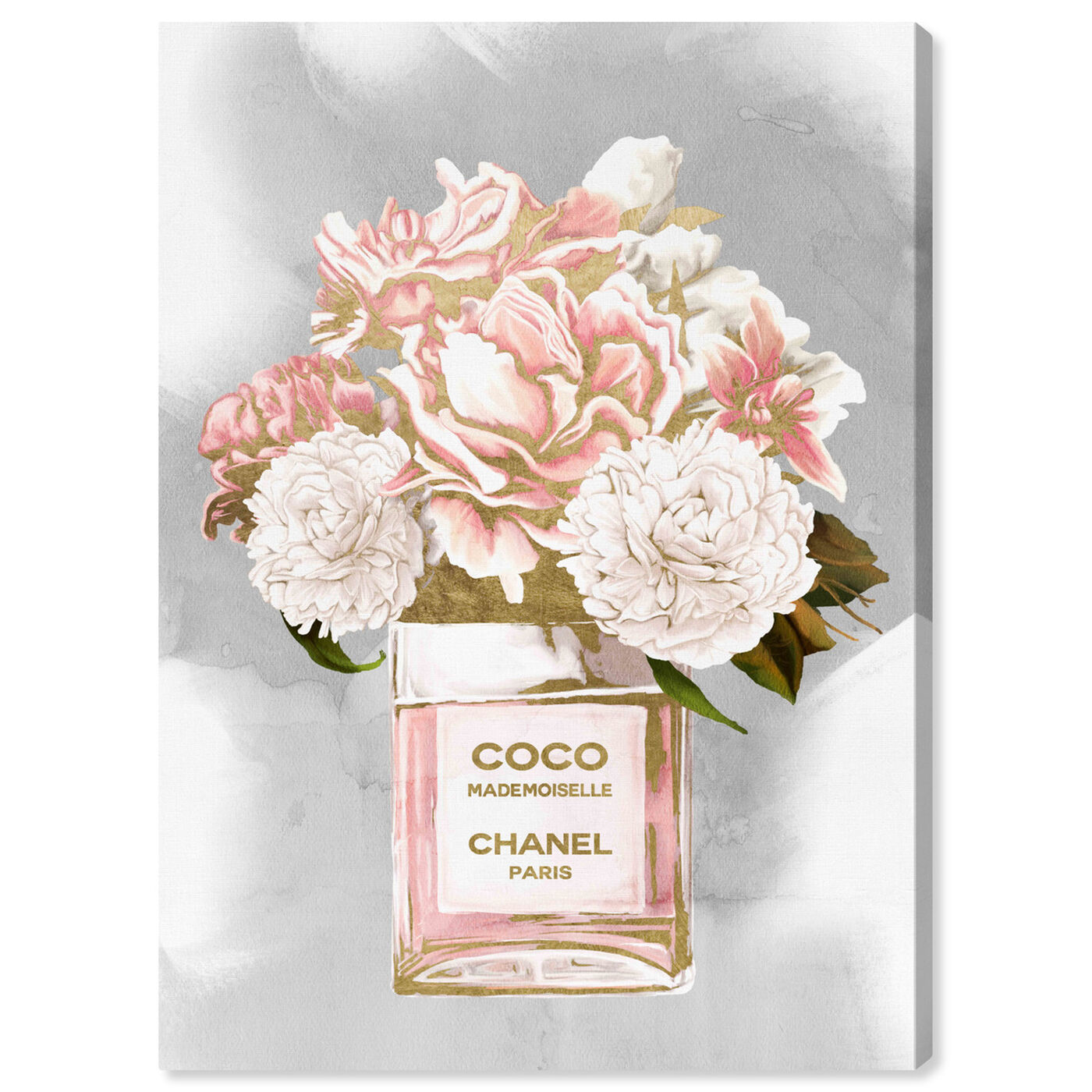 Front view of Floral Perfume Peonies Tall featuring fashion and glam and perfumes art.