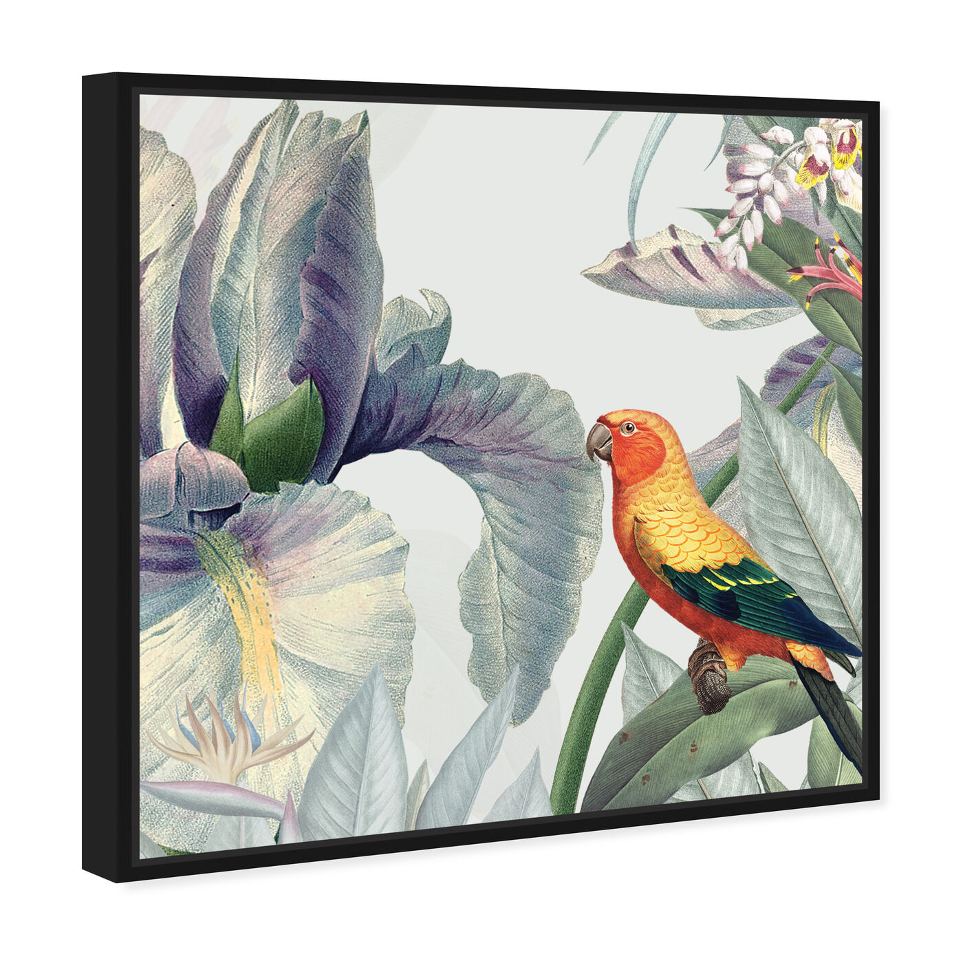 Angled view of Natura featuring animals and birds art.