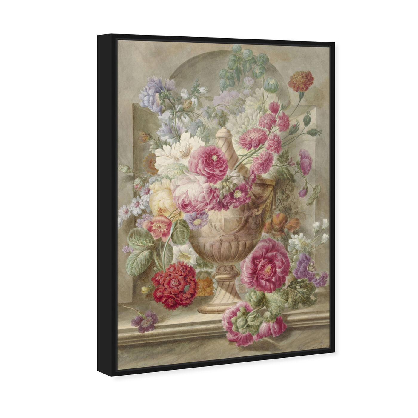 Angled view of Flower Arrangement XII - The Art Cabinet featuring floral and botanical and florals art.