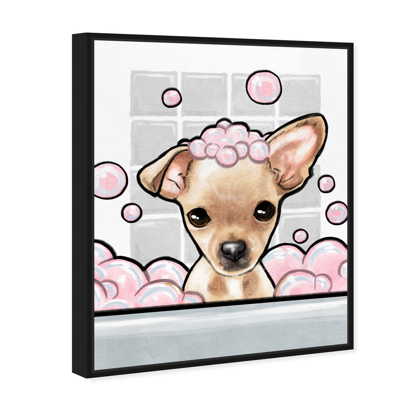 Angled view of Bubbly Personality Chihuahua featuring animals and dogs and puppies art.