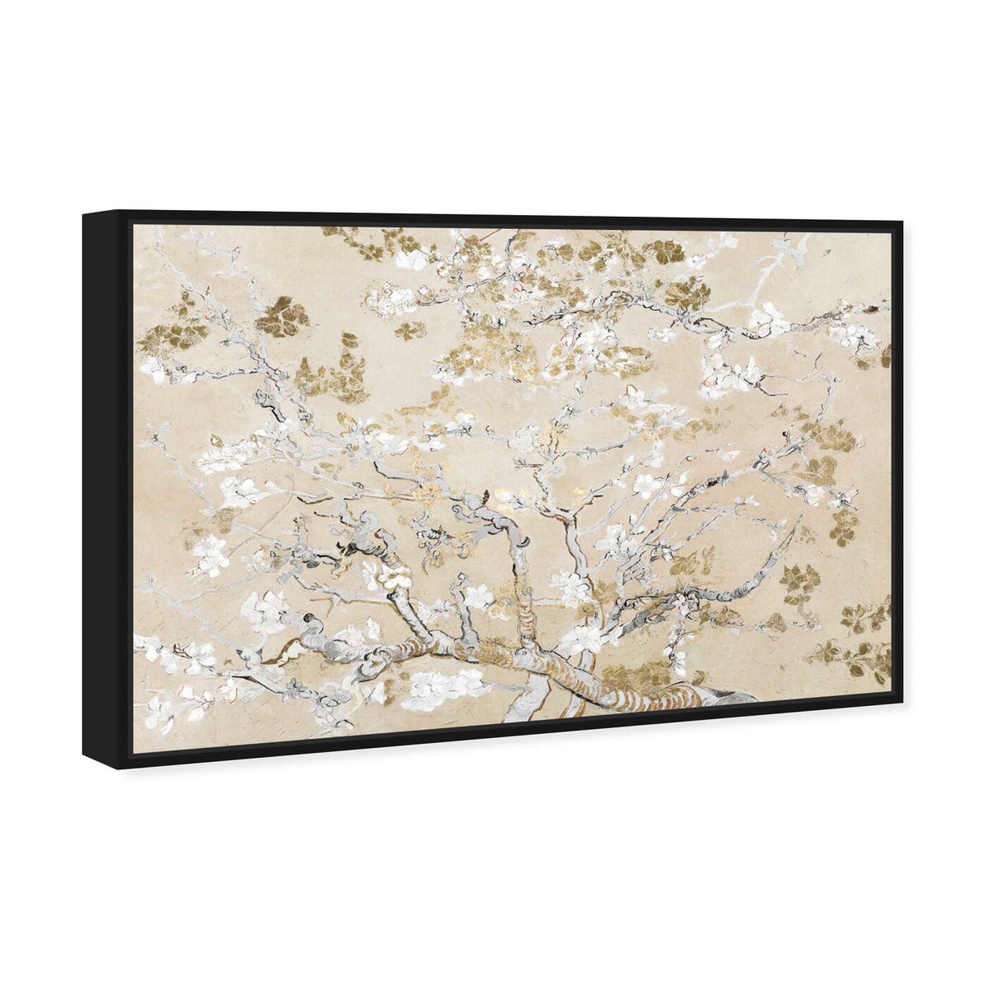 Angled view of Van Gogh in Golden Blossoms Inspiration featuring floral and botanical and gardens art.