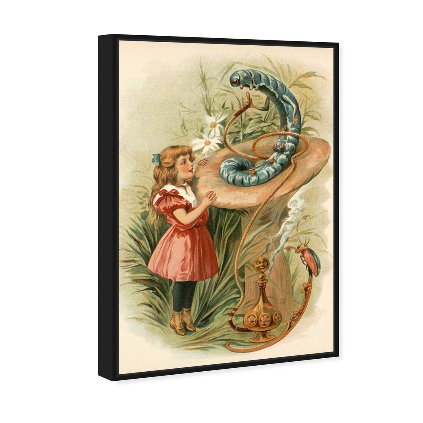 Angled view of Alice and the Caterpillar 1898 featuring fantasy and sci-fi and fantasy art.