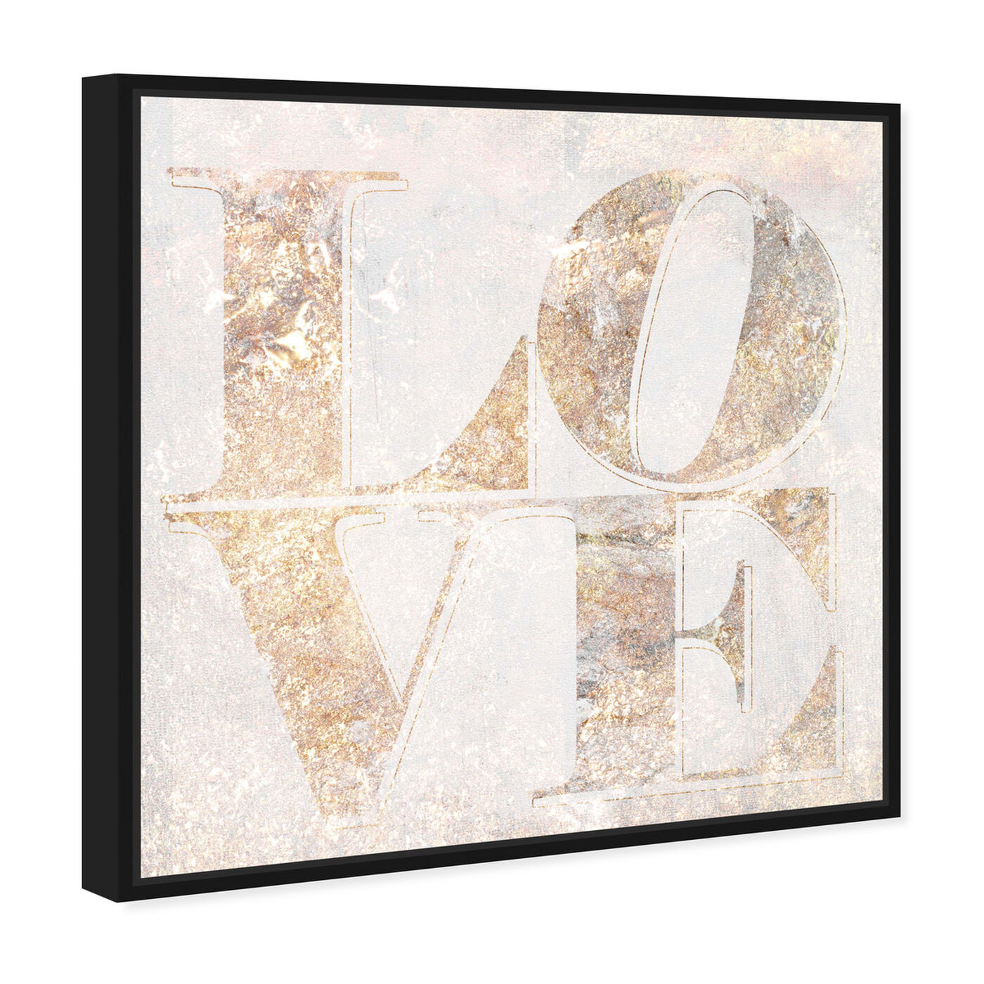 Angled view of Build on Love Champagne featuring typography and quotes and love quotes and sayings art.