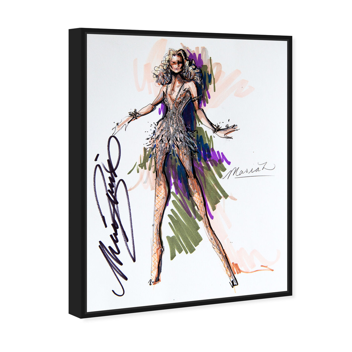 Angled view of Mark Zunino - Queen M featuring fashion and glam and sketches art.