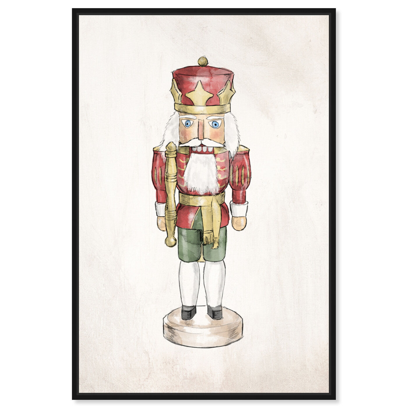 Front view of Nutcracker III featuring holiday and seasonal and holidays art.