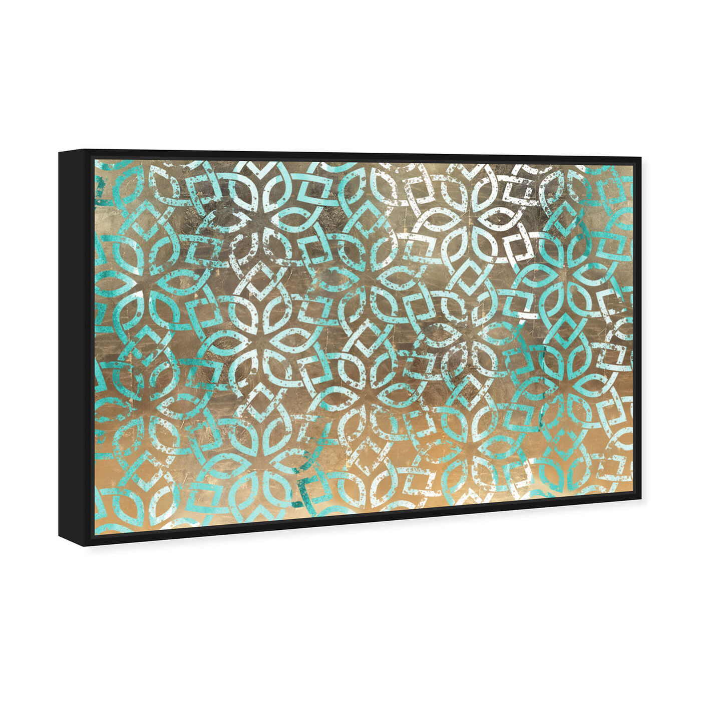 Angled view of Regal Jade Lattice featuring abstract and patterns art.